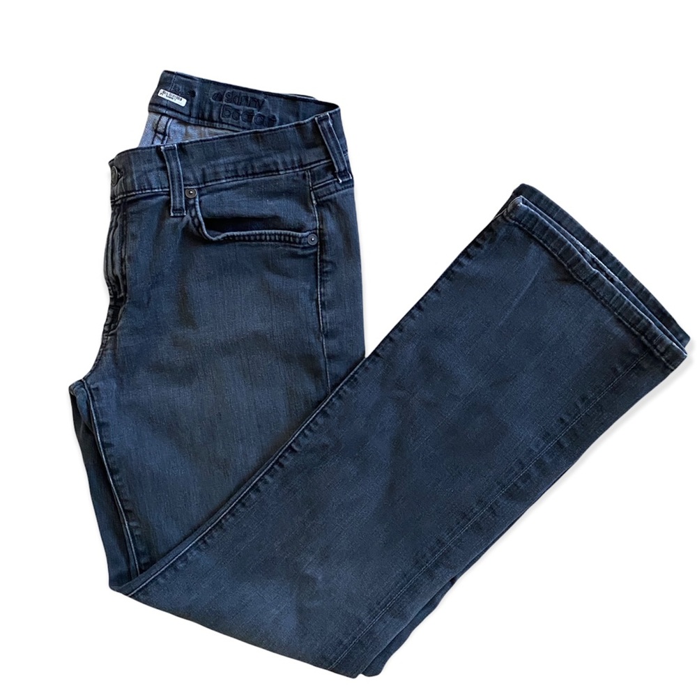 7 for all Mankind Washed Black Skinny Bootcut Denim Size 30